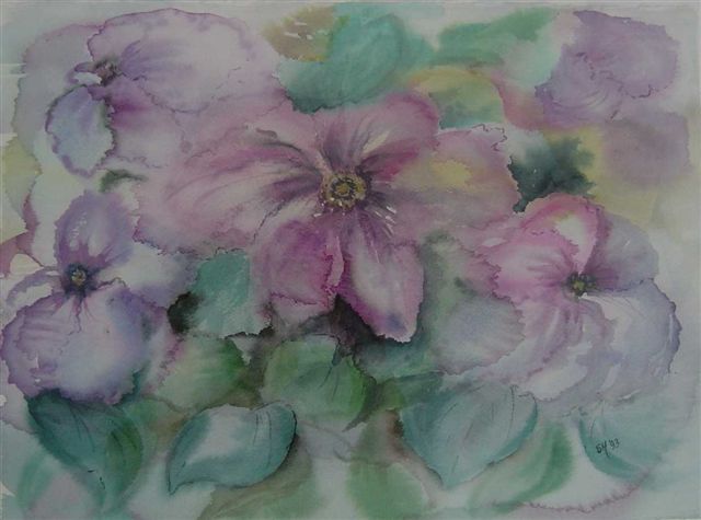 1993 Clematis Watercolour